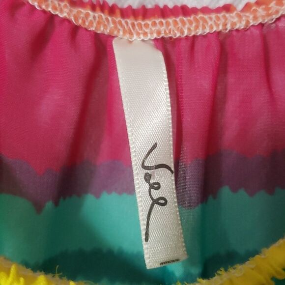 Vall.  Sheer Colorful Top. Size S - Picture 3 of 8